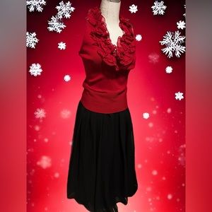 Beautiful New Year’s Eve, outfit plunging neckline, backless sleeveless